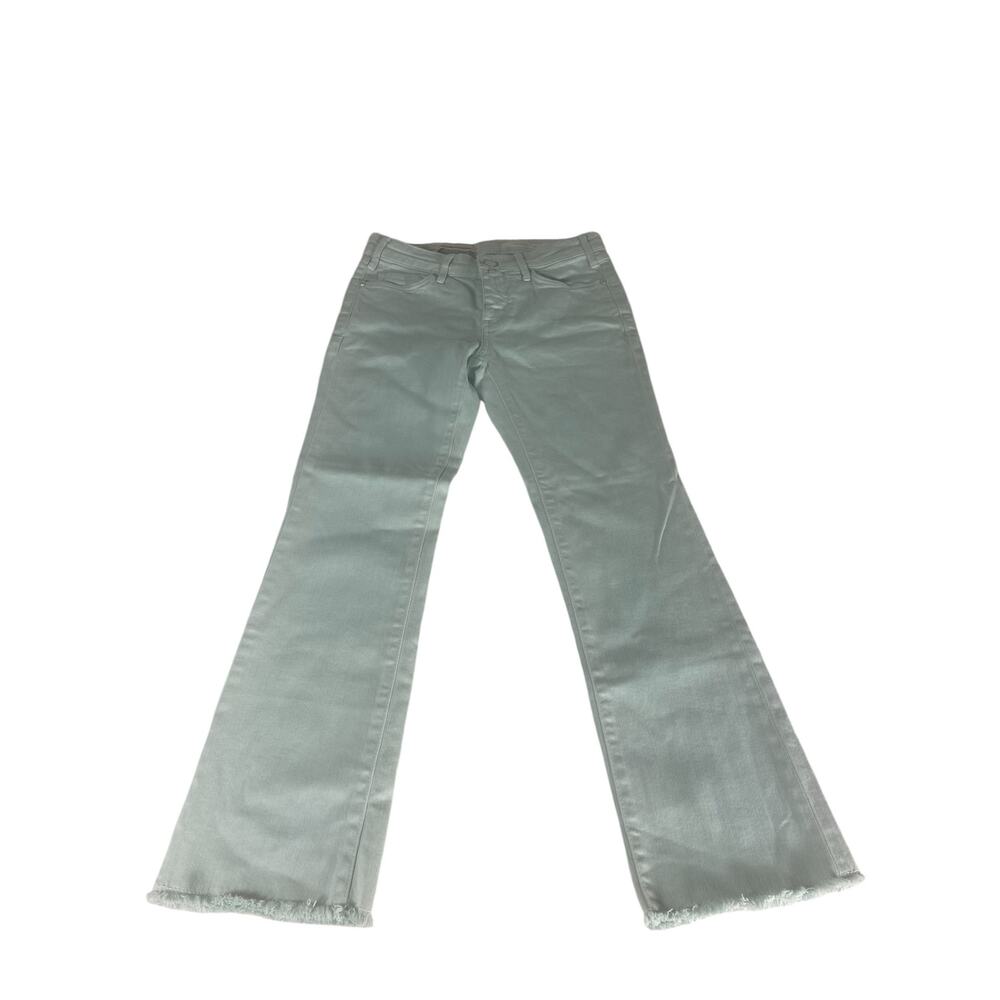 Women's Anthropologie Pilcro Script Mint Green Mid Rise Slim Size 25